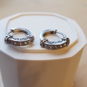 Crystal hoop earrings